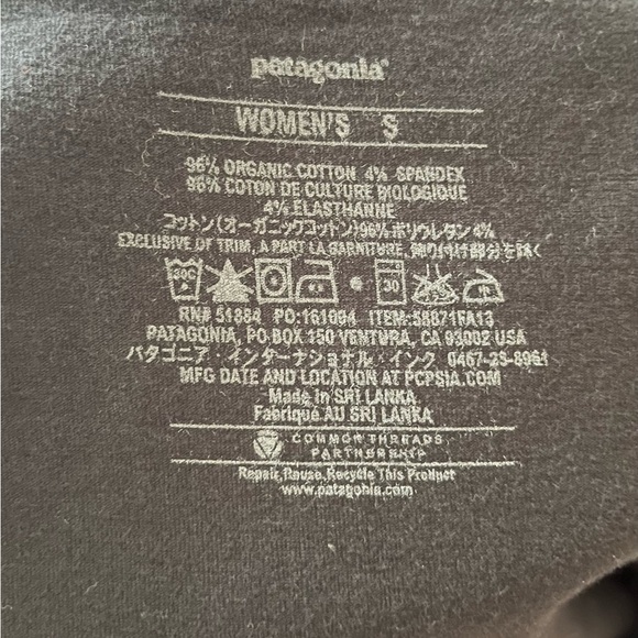 PATAGONIA Margot Organic Cotton Black Dress Size Small - Picture 4 of 4